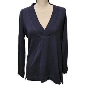 Tranquility by Soma bamboo v neck sweatshirt blue Size Medium